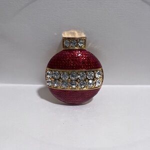 Vintage Eisenberg Ice Rhinestone Christmas Bulb Ornament Pin